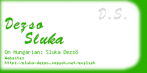 dezso sluka business card